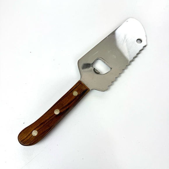 70s Vintage Vernco Butcher Meat Cleaver BBQ Knife Tenderizer Bottle Opener 11" - Picture 2 of 6
